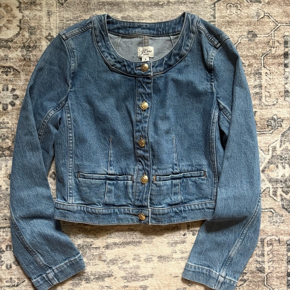 J. Crew Louisa lady jacket in denim size 4 - Picture 5 of 13